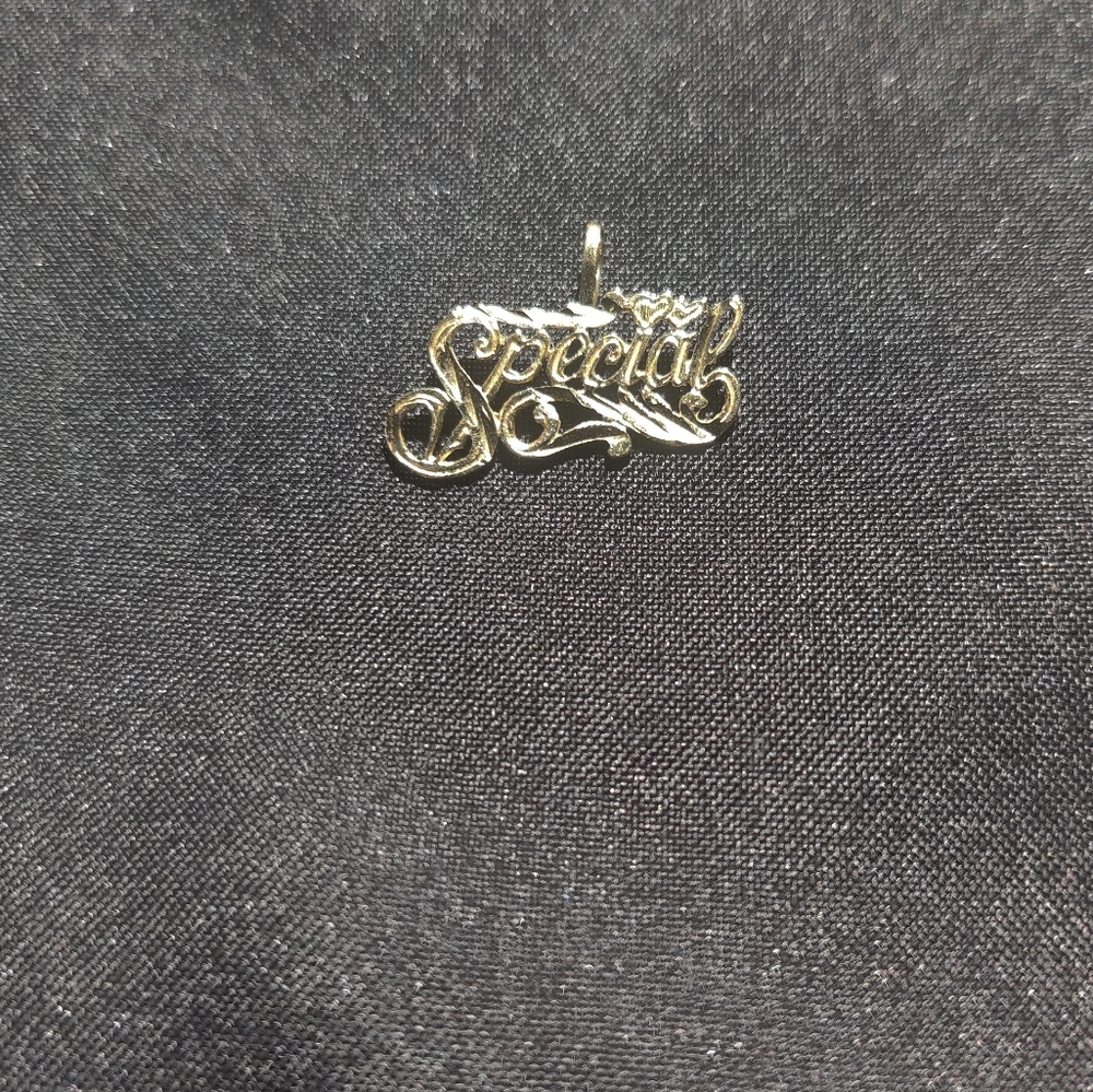 14K Solid Yellow Gold "Special" Pendant